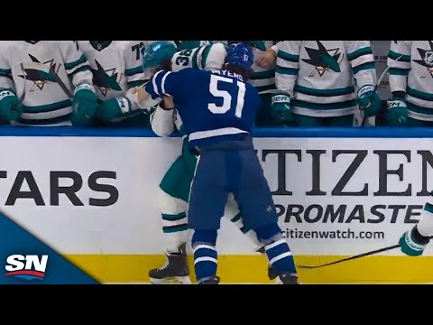 Sharks Mario Ferraro Steps Up For Fiery Tilt With Maple Leafs Phillipe Myers