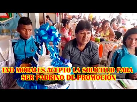 EVO MORALES ACEPTA SER PADRINO DEL COLEGIO BOLIVIA DE HUANUNI...