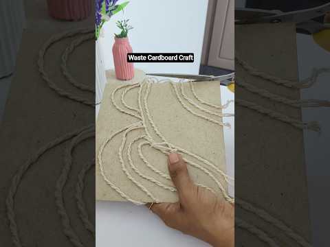 Waste Cardboard வெச்சு ஒரு Aesthetic Decor 🌷 | DIY Idea using  Cardboard 😍 | #diy #shorts #craft