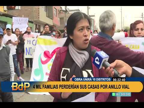 Anillo Vial Periférico: 4 mil familias de Independencia perderían sus casas por obra