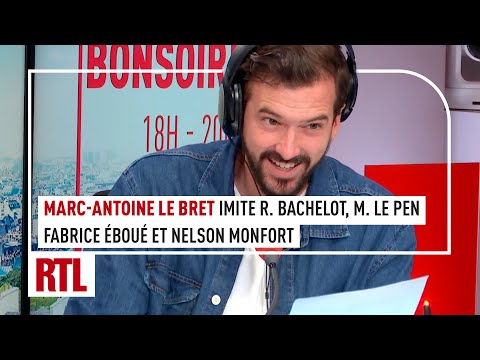 Marc-Antoine Le Bret imite R. Bachelot, M. Le Pen, F. Éboué et Nelson Monfort
