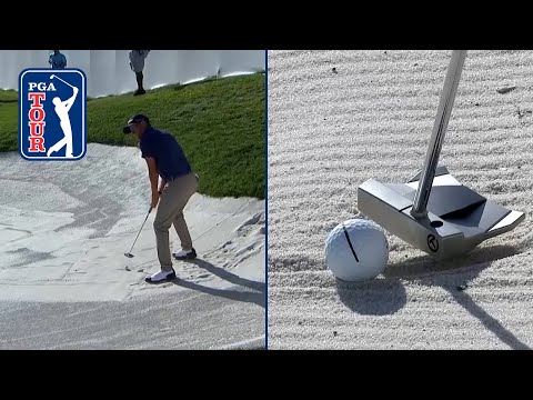 Putting from the bunker? Hodges' strange putt leads to disastrous double bogey