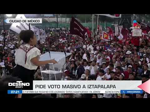 Clara Brugada pide voto masivo a Iztapalapa | Noticias con Francisco Zea