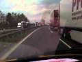 Wypadek DK1 Siewierz w ogniu