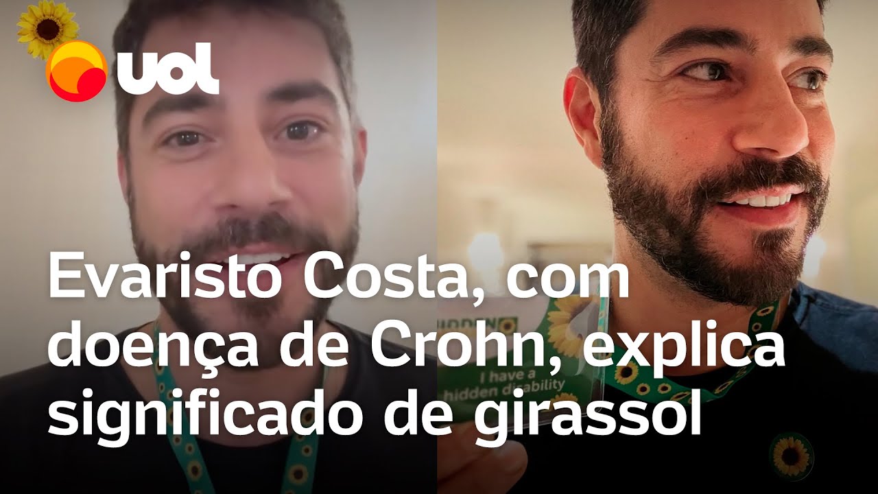 Evaristo Costa diagnosticado com doença de Crohn explica uso do cordão com girassol