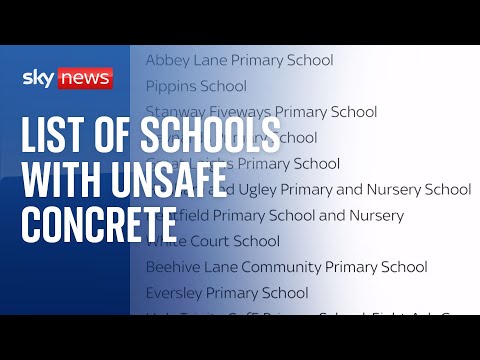 Full list of schools in England affected by unsafe concrete published by government