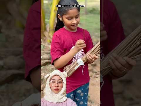 ADIK CABUT CABUT SAPU LIDI KAK RARA😤@sharafabdulrahiman7003 #ramadanwithYouTube