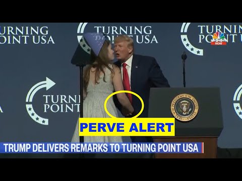 WHAT DO YOU NOTICE ABOUT Trump pullING a teenager's hand to his!!!