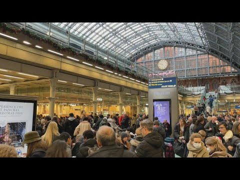 Londres : foule à Saint Pancras après l'annulation de trains Eurostar | AFP Images