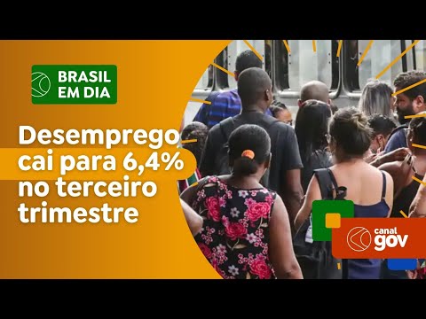 Taxa de desemprego cai para 6,4% no terceiro trimestre de 2024