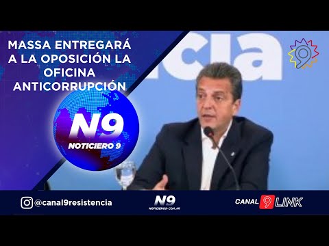 MASSA ENTREGARÁ A LA OPOSICIÓN LA OFICINA ANTICORRUPCIÓN  - NOTICIERO 9 -