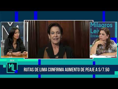Milagros Leiva Entrevista - ENE 17 - 2/4 - RUTAS DE LIMA CONFIRMA AUMENTO DE PEAJE | Willax