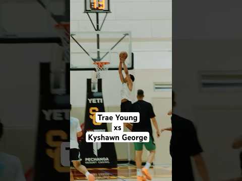 Kyshawn George and Trae Young Getting to it During The Guard Whisperer Runs #fyp #viral