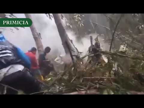 Nueve militares colombianos murieron tras caída de helicóptero