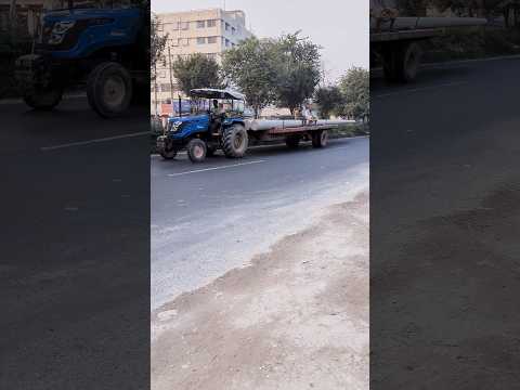 Tractor carry electric pillar #truck #tractor #electricpillar #highway #shorts #viralvideos