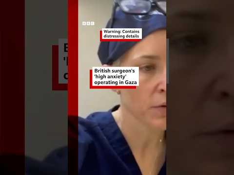 British surgeon reveals her "high anxiety" operating on children in Gaza. #BBCNews
