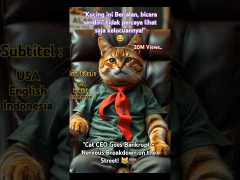 "Cat CEO Goes Bankrupt - Nervous Breakdown on the Street! 😹💼 #CorporateCatastrophe"