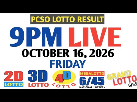 Lotto Result Today 9pm Saturday pcso 2d 3d swertres ez2 October 17 2026 6d 6/42 6/55