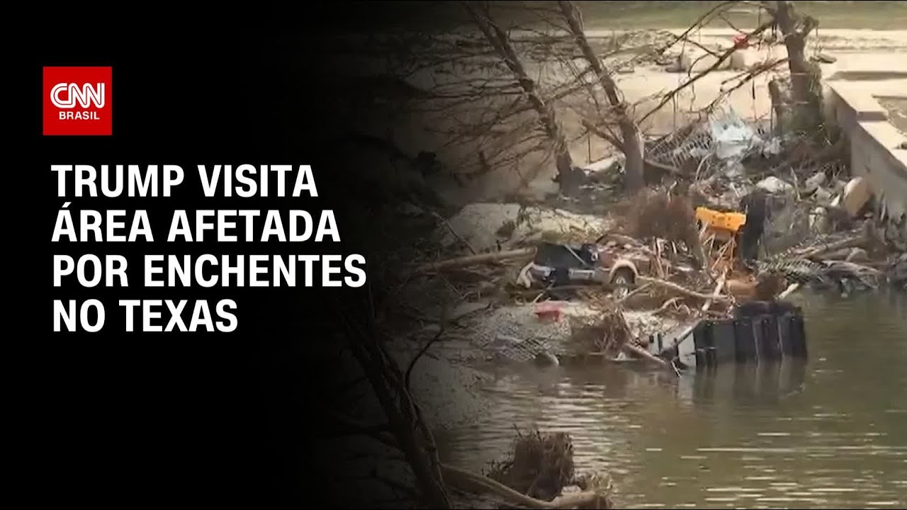 Enchentes no Texas Trump visita locais afetadas por tragédia climática | BASTIDORES CNN