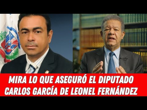 MIRA LO QUE ASEGURÓ EL DIPUTADO CARLOS GARCÍA DE LEONEL FERNÁNDEZ