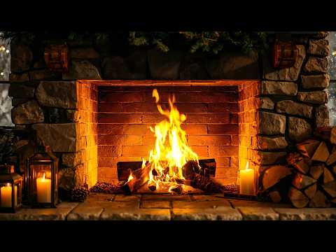 Cozy Fireplace Crackling 24/7 - Fireplace with Crackling and Burning Logs Sounds to Relax