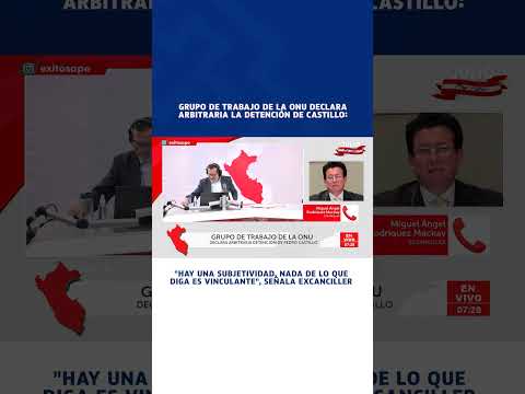 🔴🔵 Grupo de trabajo de la ONU declara arbitraria la detención de Pedro Castillo