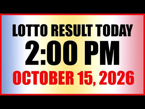 Lotto Result Today 2pm Draw October 15, 2026 Swertres Ez2 PCSO
