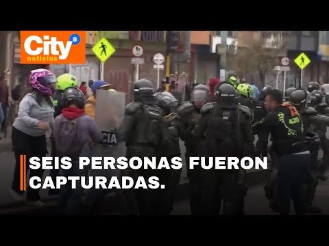 Motociclistas protestaron y se enfrentaron a la Policía sobre la calle 13 en Bogotá | CityTv