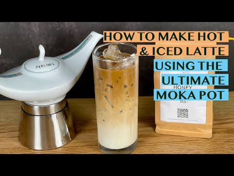 MAKING HOT & ICED LATTE USING A 4-CUP ALADINO MOKA POT