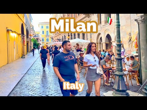 Milan, Italy 🇮🇹 - Summer Walking Tour 4K-HDR 60fps