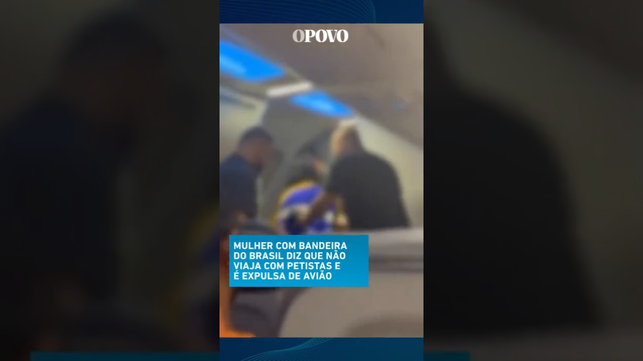Mulher com bandeira do Brasil diz que não viaja com petistas e é expulsa de avião veja vídeo