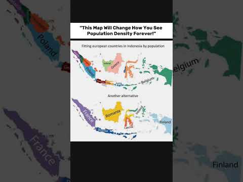 5️⃣ “Europe squeezed into Indonesia? Yep, by population size — and the results are insane!#MapNerd