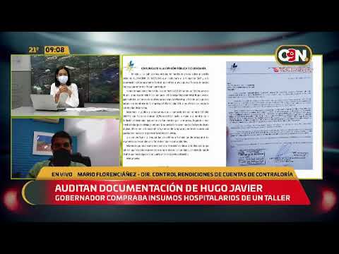 Auditan documentación del Gobernador Hugo Javier