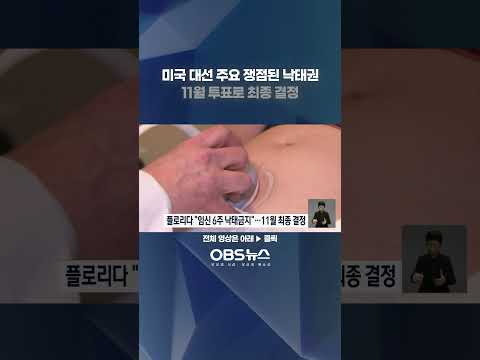 미국 대선 주요 쟁점된 낙태권... 11월 투표로 최종 결정 #미국 #대선 #쟁점