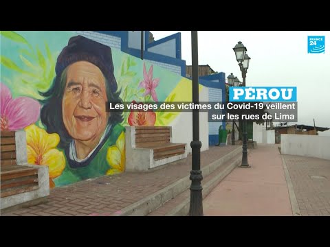 Pérou : les visages des victimes du Covid-19 veillent sur les rues de Lima