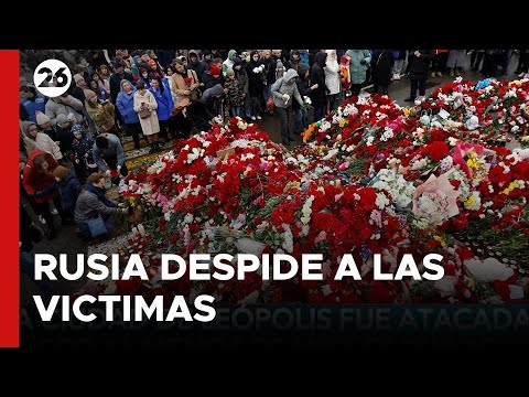 ATENTADO EN MOSCÚ | Rusia despide a las victimas con flores en el Crocus City Hall