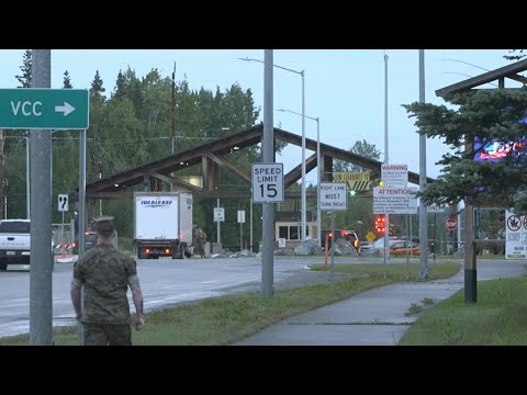 Daytime view of Joint Base Elmendorf-Richardson on day of Trump-Putin Alaska summit | AFP