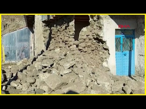 Erzurum'da Meydana Gelen 4.7 Büyüklüğündeki Depremin Merkez Üssü Topçu Köyü'nden Görüntüler