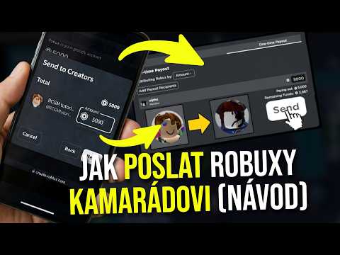 Jak poslat Robuxy kamaradovi (2026) - Roblox: Jak dát Robuxy kámošovi