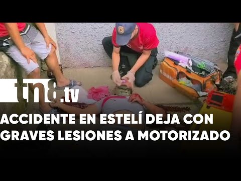 «Vivo de milagro» accidente en Estelí deja a motorizado en estado grave - Nicaragua