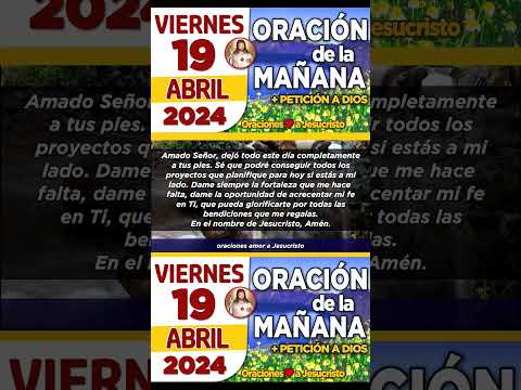 ??Oracion de la Mañana VIERNES 19 de Abril de 2024 + PALABRAS DE HOY | DAME SIEMPRE FORTALEZA PADRE