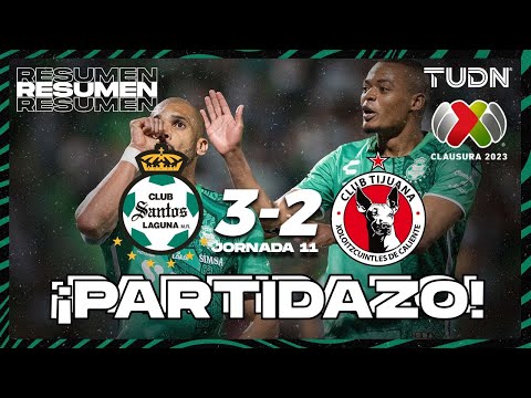 Resumen y goles | Santos 3-2 Tijuana | Liga Mx - CL2023 J11 | TUDN