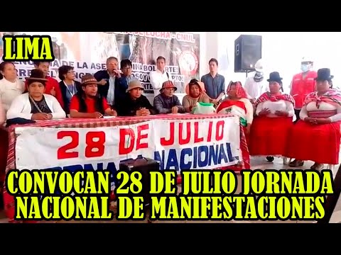 COORDINADORA NACIONAL UNITARIA DE LUCHA CONVOCA MOVILIZACIONES HASTA EL 29 DE JULIO..
