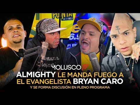 Almighty le manda fuego al evangelista Bryan Caro ( Discusión Fuerte En Pleno Programa ?)