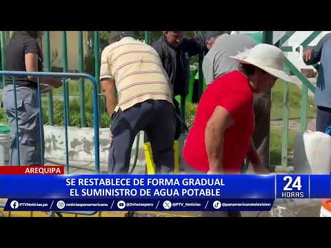 Arequipa: Sedapar restablece el servicio de agua en algunos sectores