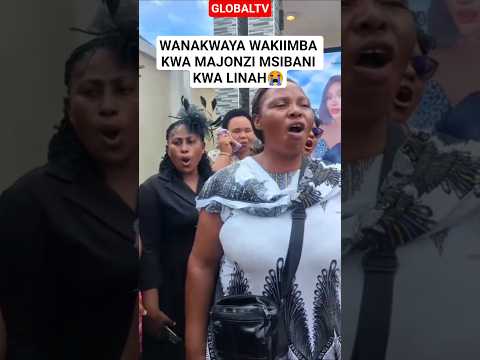 WANAKWAYA WAKIIMBA KWA MAJONZI MSIBANI KWA LINAH KIMARO😭 #shortsviral #linah #msiba