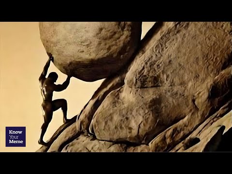 One Must Imagine Sisyphus Happy Meme Explained