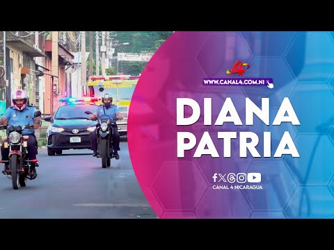 Policía Nacional y Bomberos de Managua celebran a la patria con una Diana