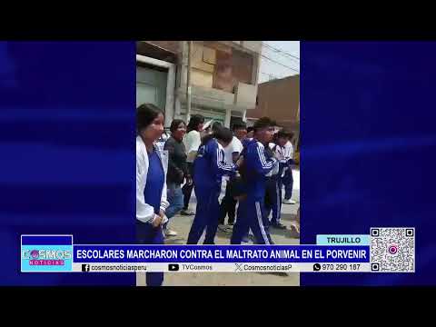 Trujillo: escolares marcharon contra el maltrato animal en El Porvenir