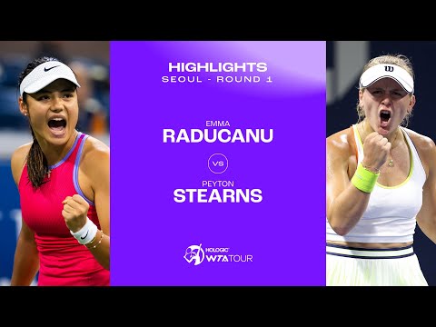 Emma Raducanu vs. Peyton Stearns | 2024 Seoul Round 1 | WTA Match Highlights